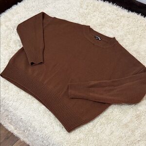 Fashion Nova Women's Chocolate Crew Neck Sweater